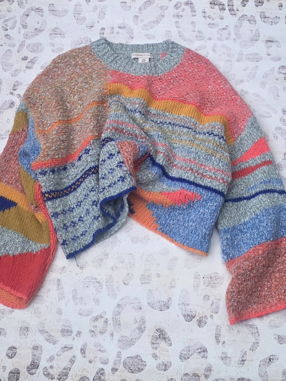 Colorblock Multicolor Crewneck Sweater - Sincerely Jules